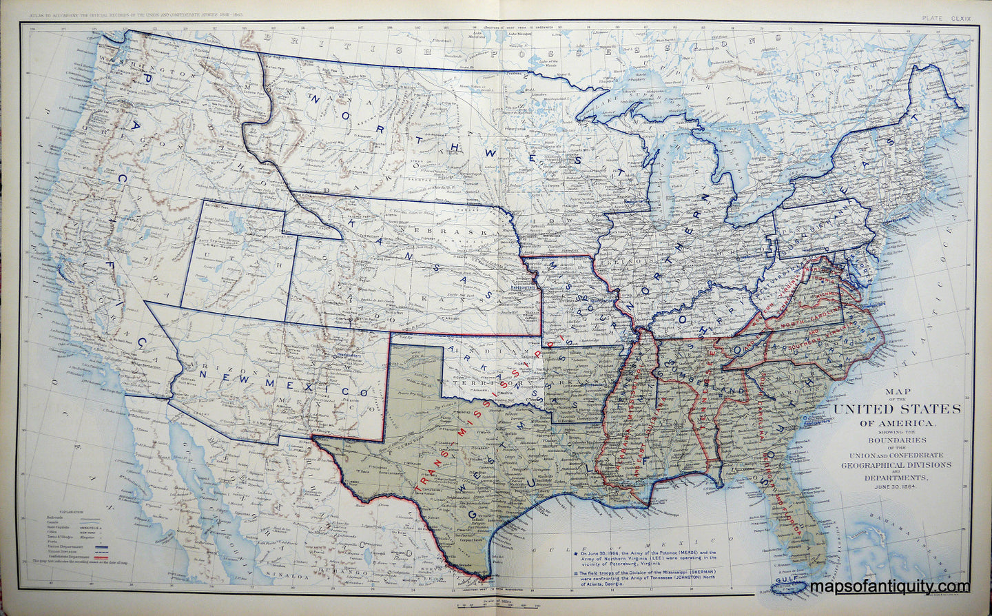 Antique-printed-color-map-United-States-******-United-States-United-States-General---1891-Bien-Maps-Of-Antiquity