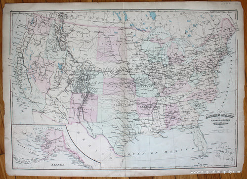 Antique-Hand-Colored-Map-Asher-&-Adams'-United-States-and-Territories-United-States-United-States-General---1872-Asher-&-Adams-Maps-Of-Antiquity