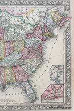 Load image into Gallery viewer, Antique-Hand-Colored-Map-Map-of-the-United-States-and-Territories.-Together-with-Canada-etc.--United-States-United-States-General---1862-Mitchell-Maps-Of-Antiquity
