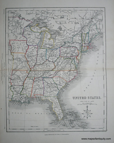 Antique-Hand-Colored-Map-United-States-Eastern-Half-United-States--c.-1850-Appleton-Maps-Of-Antiquity