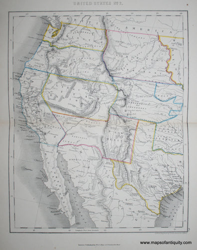 Antique-Hand-Colored-Map-United-States-Western-Half-United-States--c.-1850-Appleton-Maps-Of-Antiquity