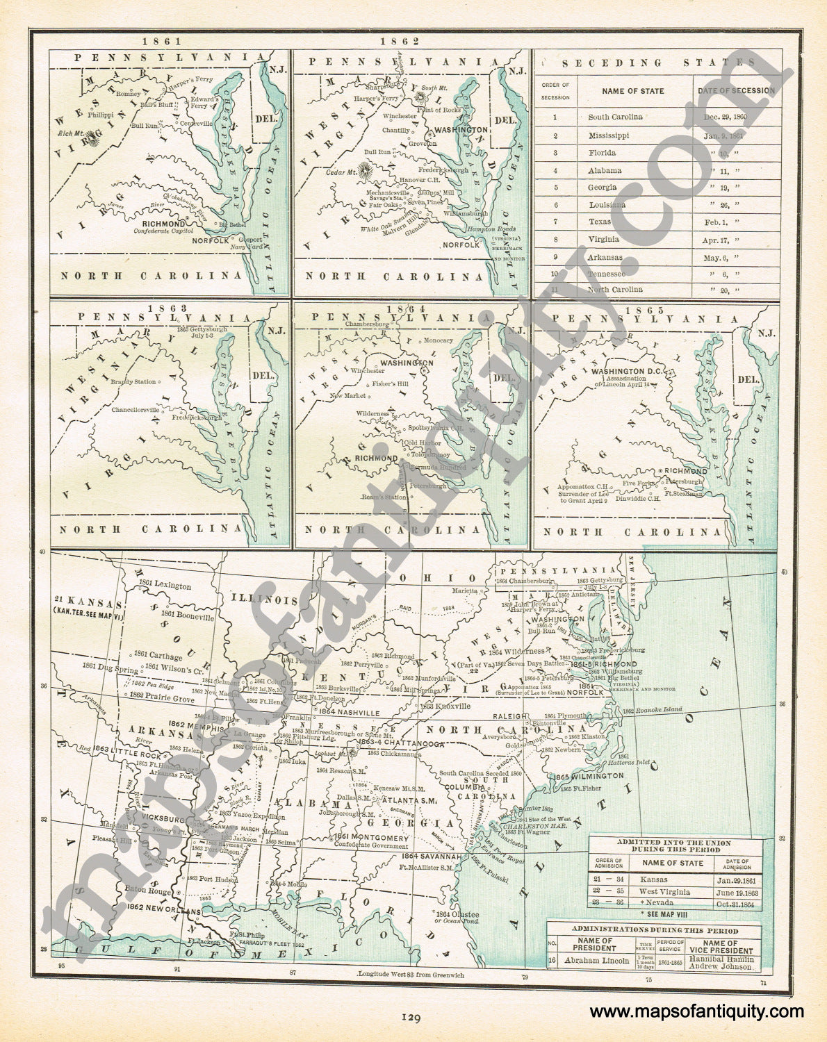 Antique-Printed-Color-Map-Secessions-of-the-U.S.-United-States--1894-Cram-Maps-Of-Antiquity