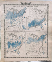Load image into Gallery viewer, Antique-Hand-Colored-Map-United-States-Agriculture-and-Wealth-by-Colors;-verso:-United-States-Vitality-Maps-Compiled-from-the-Census-of-1870-1876-Warner-&amp;-Beers-/-Union-Atlas-Co.--1800s-19th-century-Maps-of-Antiquity
