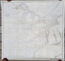 Load image into Gallery viewer, Genuine-Antique-Map-Map-of-the-Railroads-in-the-United-States-in-Operation-and-Progress-1853-Israel-D-Andrews-Maps-Of-Antiquity
