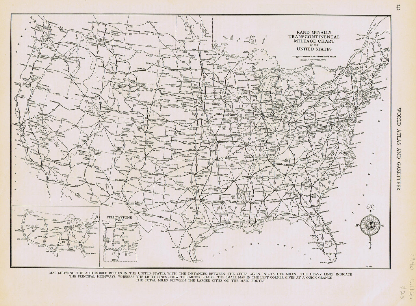 Genuine-Antique-Map-Transcontinental-Mileage-Chart-of-the-United-States--1940-Rand-McNally-Maps-Of-Antiquity