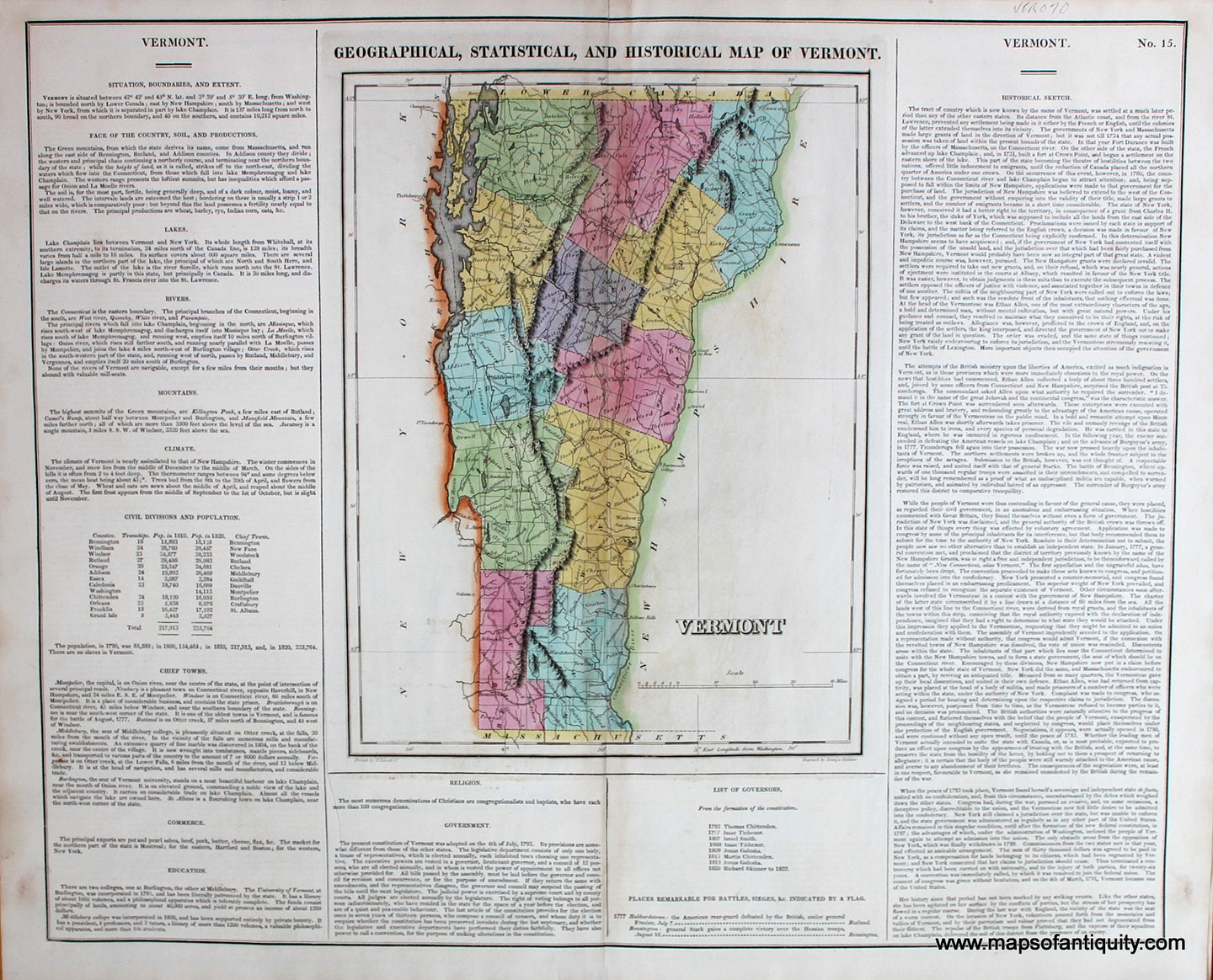 Antique-Map-Geographical-Statistical-and-Historical-Map-of-Vermont.-No.-15.