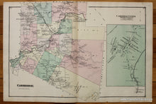 Load image into Gallery viewer, Antique-Hand-Colored-Map-Cambridge-Cambridge-Center-Jeffersonville-P.O.-Verso:-Cambridge-Borough-and-Morrisville-(VT)-United-States-Northeast-1878-Beers-Maps-Of-Antiquity
