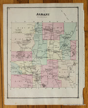 Load image into Gallery viewer, 1878 - Brownington and Brownington Center, Verso: Albany (VT) - Antique Map

