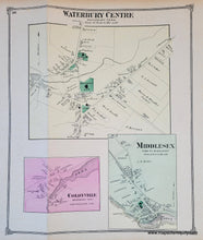 Load image into Gallery viewer, Genuine-Antique-Map-Waterbury-VT-Vermont-with-villages-of-Middlesex-Marshfield-Calais-and-Worcester-VT-1873-Beers-Maps-Of-Antiquity
