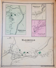 Load image into Gallery viewer, Genuine-Antique-Map-Waterbury-VT-Vermont-with-villages-of-Middlesex-Marshfield-Calais-and-Worcester-VT-1873-Beers-Maps-Of-Antiquity
