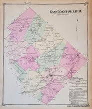 Load image into Gallery viewer, Genuine-Antique-Map-East-Montpelier-VT-Vermont-with-Plainfield-center-and-Duxbury-Corners-1873-Beers-Maps-Of-Antiquity
