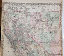 Load image into Gallery viewer, 1886 - Colton&#39;s California and Nevada - Antique Map
