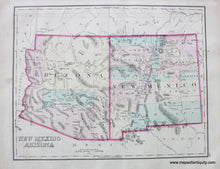 Load image into Gallery viewer, Antique-Hand-Colored-Map-Gray&#39;s-Atlas-Map-of-New-Mexico-and-Arizona-Verso:-Mexico-West--1876-Gray-Maps-Of-Antiquity
