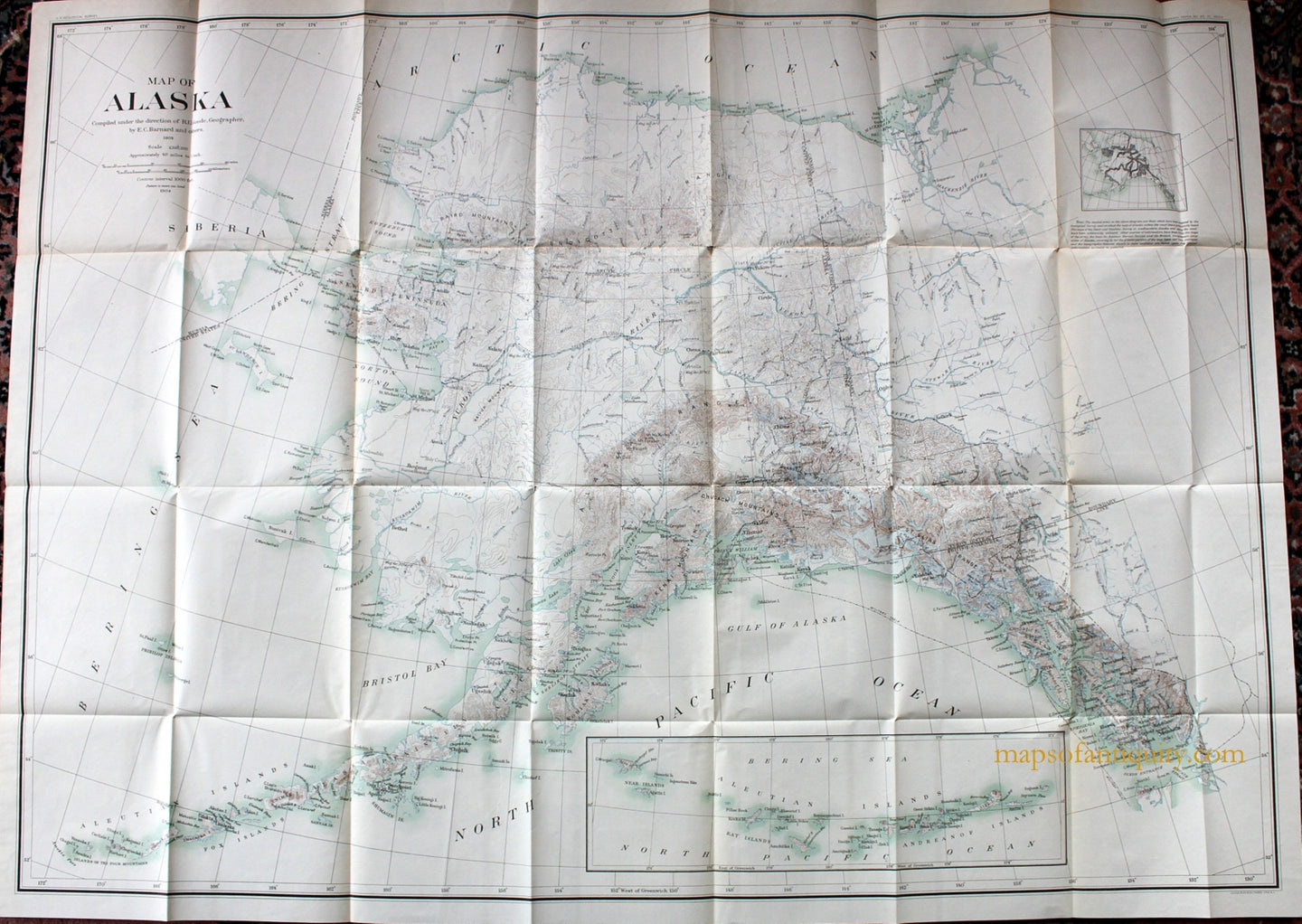 Topographical-Map-Map-of-Alaska---United-States-Alaska-1904-Bernard-Maps-Of-Antiquity