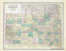 Load image into Gallery viewer, 1885 - Wyoming, verso: South Dakota - Antique Map
