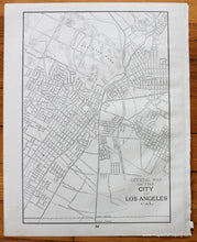 Load image into Gallery viewer, 1892 - Official Map of the City of Los Angeles, Cal., Verso: Official Map of San Diego, Cal. - Antique Map
