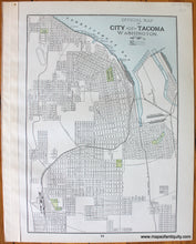 Load image into Gallery viewer, 1892 - Official Map of the City of Portland, Oregon. Verso: Official Map of City of Tacoma, Washington - Antique Map
