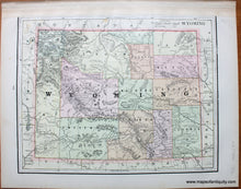 Load image into Gallery viewer, Antique-Map-Montana-Wyoming-Yellowstone-National-Park-Home-Library-and-Supply-Association-Pacific-Coast-1892-1890s-1800s-Late-19th-Century-Maps-of-Antiquity
