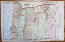 Load image into Gallery viewer, 1901 - Map of Oregon, verso: City of Seattle and Environs, Washington - Antique Map
