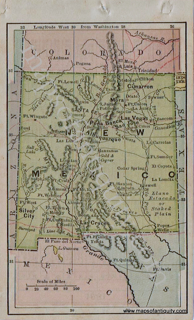 Antique-Map-Miniature-Map-of-Ohio-1880-Bradstreet-1800s-19th-century-maps-of-Antiquity