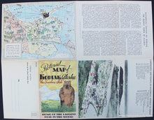Load image into Gallery viewer, 1948 - Pictorial Map of Kodiak, Alaska &quot;Home of the Kodiak Bear&quot; - Antique Pictorial Map
