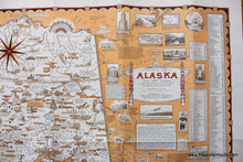 Load image into Gallery viewer, 1959 - A Pictorial Map of Alaska the 49th State - Antique Pictorial Map
