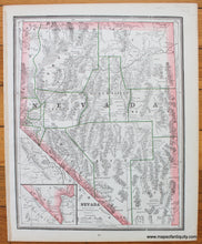 Load image into Gallery viewer, 1888 - California; verso: Nevada and Yellowstone National Park - Antique Map
