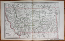 Load image into Gallery viewer, Antique-Printed-Color-Map-Montana;-verso:-Wyoming-and-Idaho-1888-PeopleÃƒÂ¢Ã¢â€šÂ¬Ã¢â€žÂ¢s-Publishing-Company-Montana-1800s-19th-century-Maps-of-Antiquity

