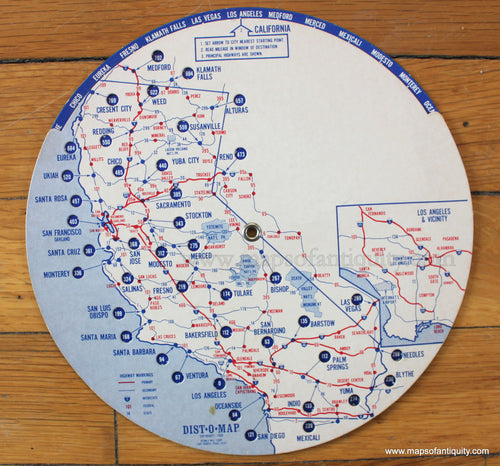 Antique-Road-Map-West-California-Dist-O-Map-1969-Plumly-Mfg.-Corp-California-1900s-20th-century-Maps-of-Antiquity