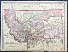 Load image into Gallery viewer, 1903 - Map of Utah, verso: Map of Montana - Antique Map
