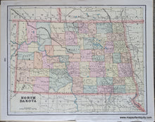 Load image into Gallery viewer, Genuine-Antique-Printed-Color-Comparative-Chart-North-Dakota;-verso:-Minnesota-United-States-West-1892-Home-Library-&amp;-Supply-Association-Maps-Of-Antiquity-1800s-19th-century
