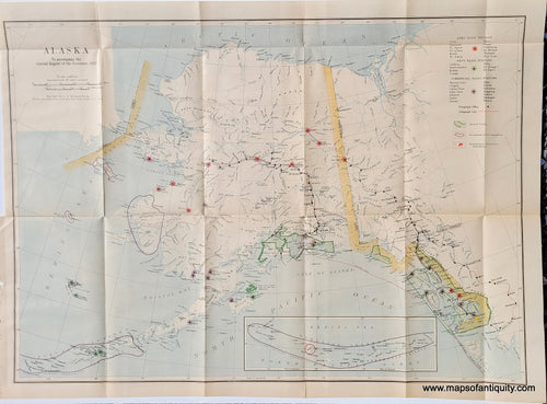 Genuine-Antique-Map-Alaska-1917-US-Geological-Survey-Maps-Of-Antiquity