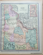 Load image into Gallery viewer, Genuine-Antique-Printed-Color-Map-Double-sided-page-Arizona-verso-Idaho-1893-Gaskell-Maps-Of-Antiquity

