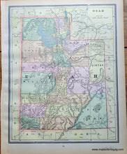 Load image into Gallery viewer, Genuine-Antique-Printed-Color-Map-Double-sided-page-Montana-centerfold--verso-Utah-and-Wyoming-1893-Gaskell-Maps-Of-Antiquity
