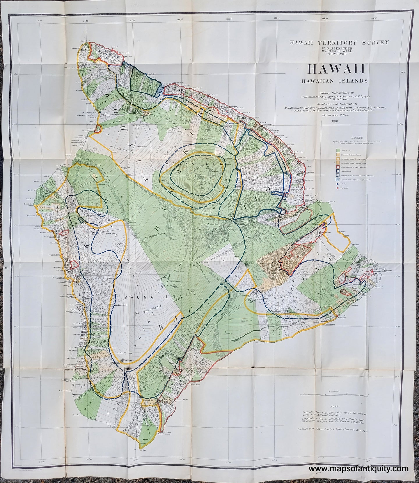 Genuine-Antique-Map-Hawaii-Hawaiian-Islands-1901-Hawaii-Territory-Survey-Maps-Of-Antiquity