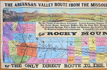 Load image into Gallery viewer, Vintage-Facsimile-of-an-Antique-Map-The-Arkansas-Valley-Route-From-The-Missouri-River-To-Colorado-New-Mexico-1876-1940s-Woodward-Tiernan-Printing-Company-Maps-Of-Antiquity
