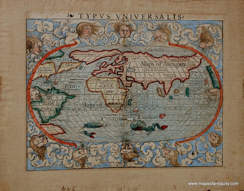 Antique-Hand-Colored-Map-Typus-Universalis**********-World--c.-1530-Munster-Maps-Of-Antiquity