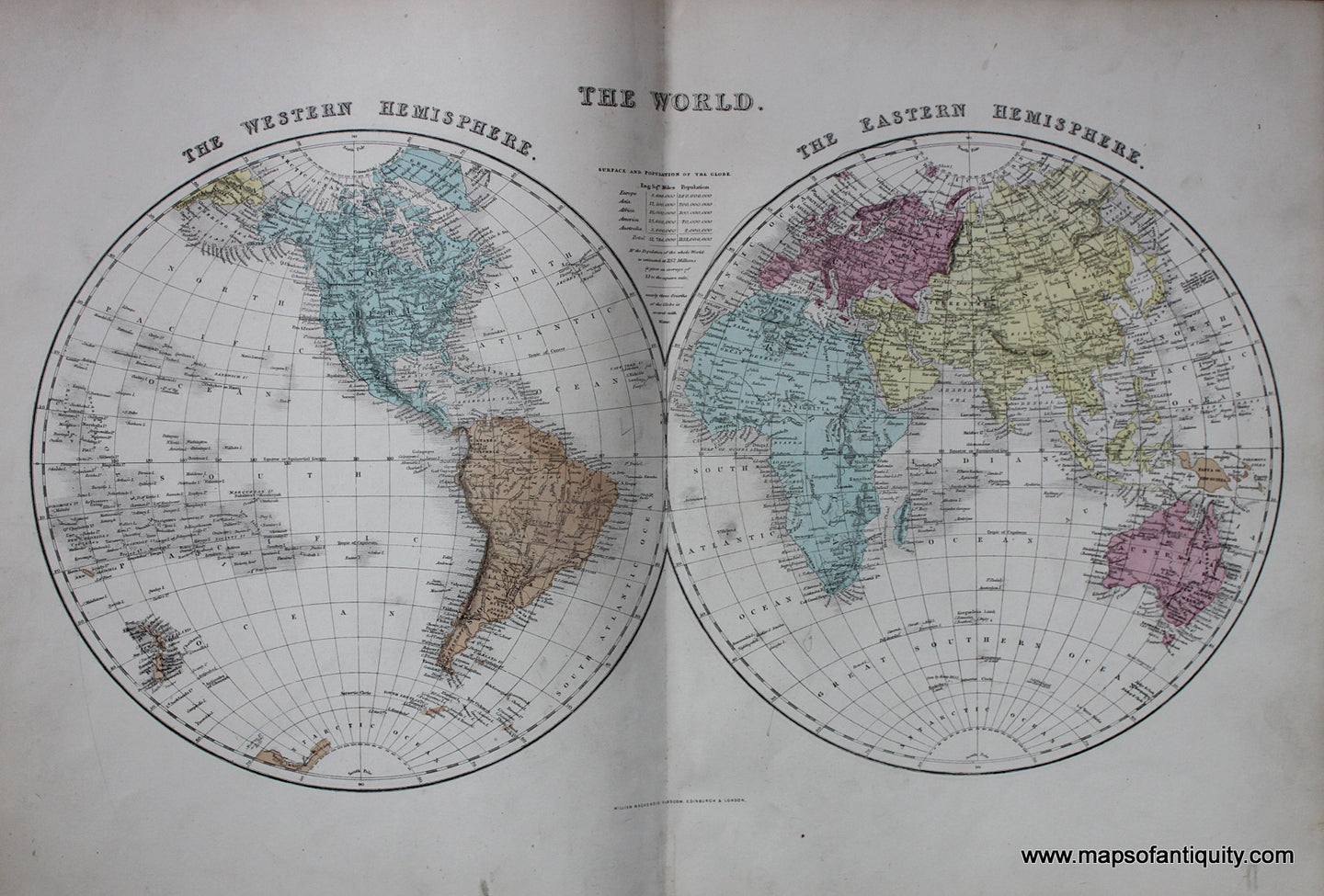 Antique-Hand-Colored-Map-The-World.-World--1865-MacKenzie-Maps-Of-Antiquity