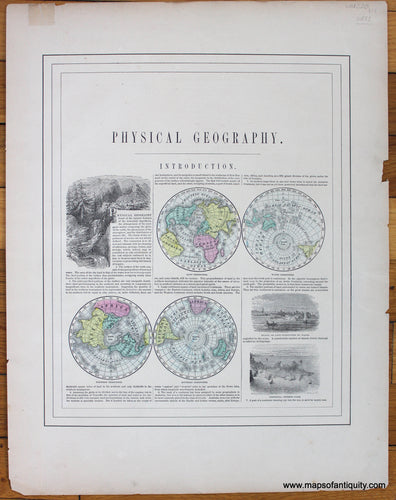 Antique-Hand-Colored-Map-Physical-Geography-World--1861-Johnson-Maps-Of-Antiquity