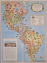 Load image into Gallery viewer, Antique-Printed-Color-Pictorial-Map-Pictorial-Map-of-the-Americas-featuring-the-Pan-American-Highway-c.-1945-Standard-Oil-Company-South-America-1900s-20th-century-Maps-of-Antiquity
