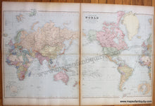 Load image into Gallery viewer, Printed-Color-Antique-Map-A-Chart-of-the-World-on-Mercator&#39;s-Projection-1904-Stanford-1800s-19th-century-Maps-of-Antiquity
