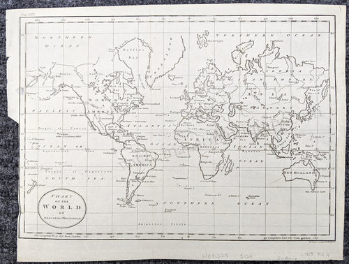 Genuine-Antique-Map-Chart-of-the-World-on-Mercators-Projection-World--c.-1805-Guthrie-Maps-Of-Antiquity-1800s-19th-century