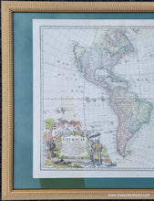 Load image into Gallery viewer, Framed-Genuine-Antique-Map-Americae-Mappa-generalis-Secundum-legimitas-projectionis-Stereiographiae-regulasâ€¦-1746-Homann-Heirs-Maps-Of-Antiquity
