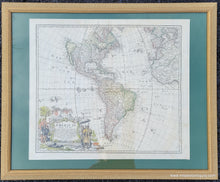 Load image into Gallery viewer, Framed-Genuine-Antique-Map-Americae-Mappa-generalis-Secundum-legimitas-projectionis-Stereiographiae-regulas-1746-Homann-Heirs-Maps-Of-Antiquity
