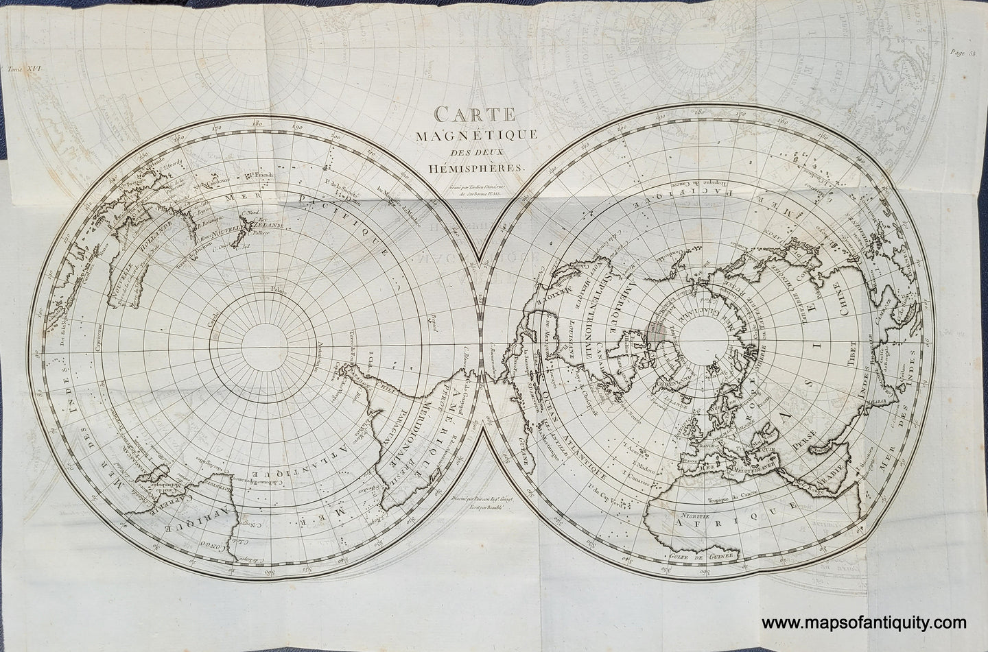 Genuine-Antique-Map-Carte-Magnetique-des-Deux-Hemispheres-1795-Tardieu-Buffon-Maps-Of-Antiquity