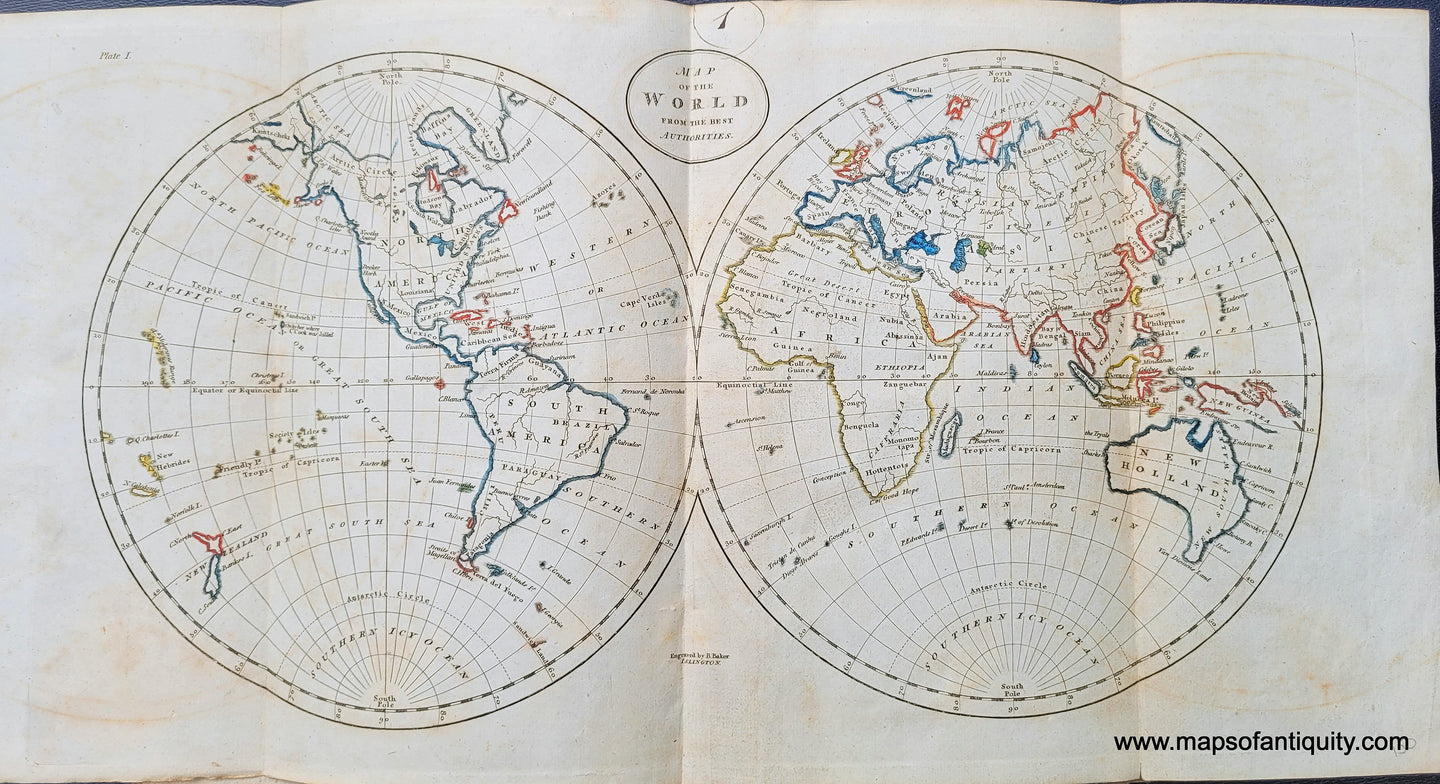 Genuine-Antique-Map-Map-of-the-World-from-the-Best-Authorities-1800-Baker-Guthrie-Maps-Of-Antiquity