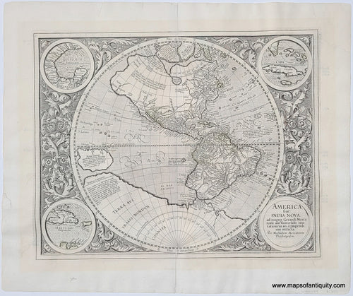 Genuine-Antique-Map-America-sive-India-Nova-1633-circa--Mercator-Maps-Of-Antiquity