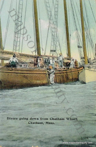 Antique-Postcard-Chatham-Wharf-Chatham-Mass.