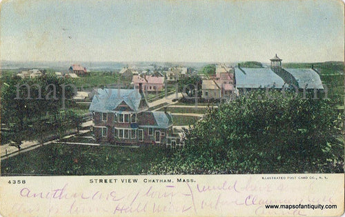 Antique-Postcard-Street-View-Chatham-Mass.