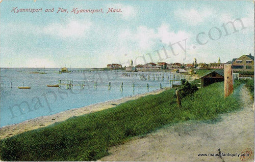Antique-Postcard-Hyannisport-and-Pier-Hyannisport-Mass.